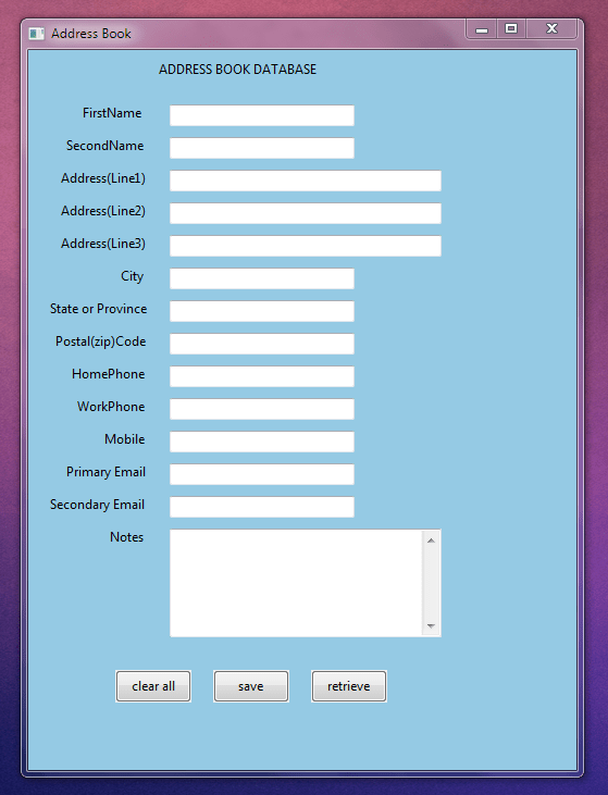 GitHub bhaskar4n/addressbookdatabase address book database in python